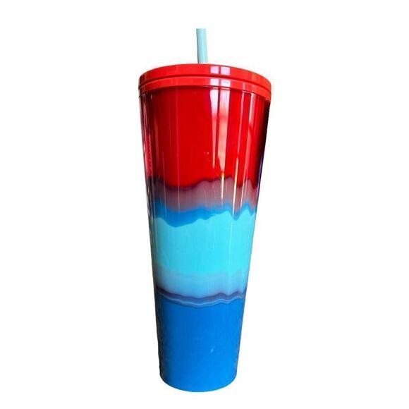 EUC - Starbucks Iced Coffee Cup - Red/ur with Red Lid - Picture 2 of 5